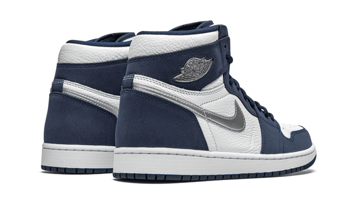 Air Jordan 1 Retro High CO.JP Midnight Navy (2020), White/Metallic Silver-Midnight Navy (DC1788-100)