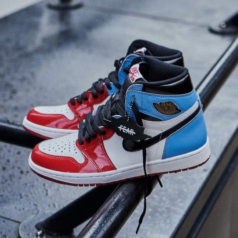 Air Jordan 1 Retro High Fearless UNC Chicago, White/University Blue-Varsity Red-Black (CK5666-100)