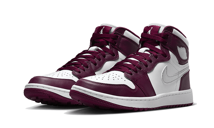 Air Jordan 1 Retro High Golf Bordeaux, White/Bordeaux-Metallic Silver (DQ0660-103)