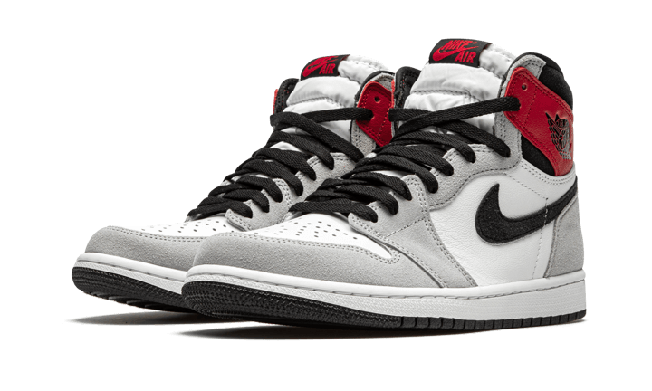 Air Jordan 1 Retro High Light Smoke Grey, White/Black-Light Smoke Grey-Varsity Red (555088-126 / 575441-126)