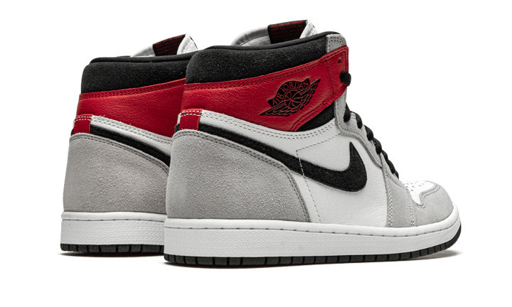 Air Jordan 1 Retro High Light Smoke Grey, White/Black-Light Smoke Grey-Varsity Red (555088-126)