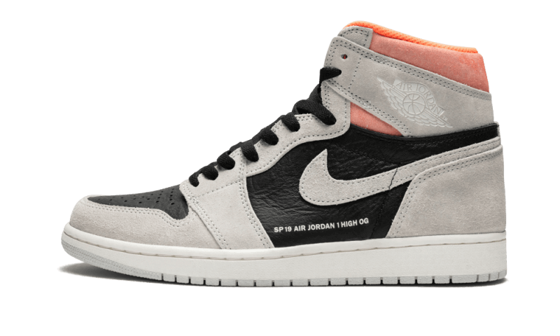 Air Jordan 1 Retro High Neutral Grey Hyper Crimson, Neutral Grey/Black-Hyper Crimson-White (555088-018)