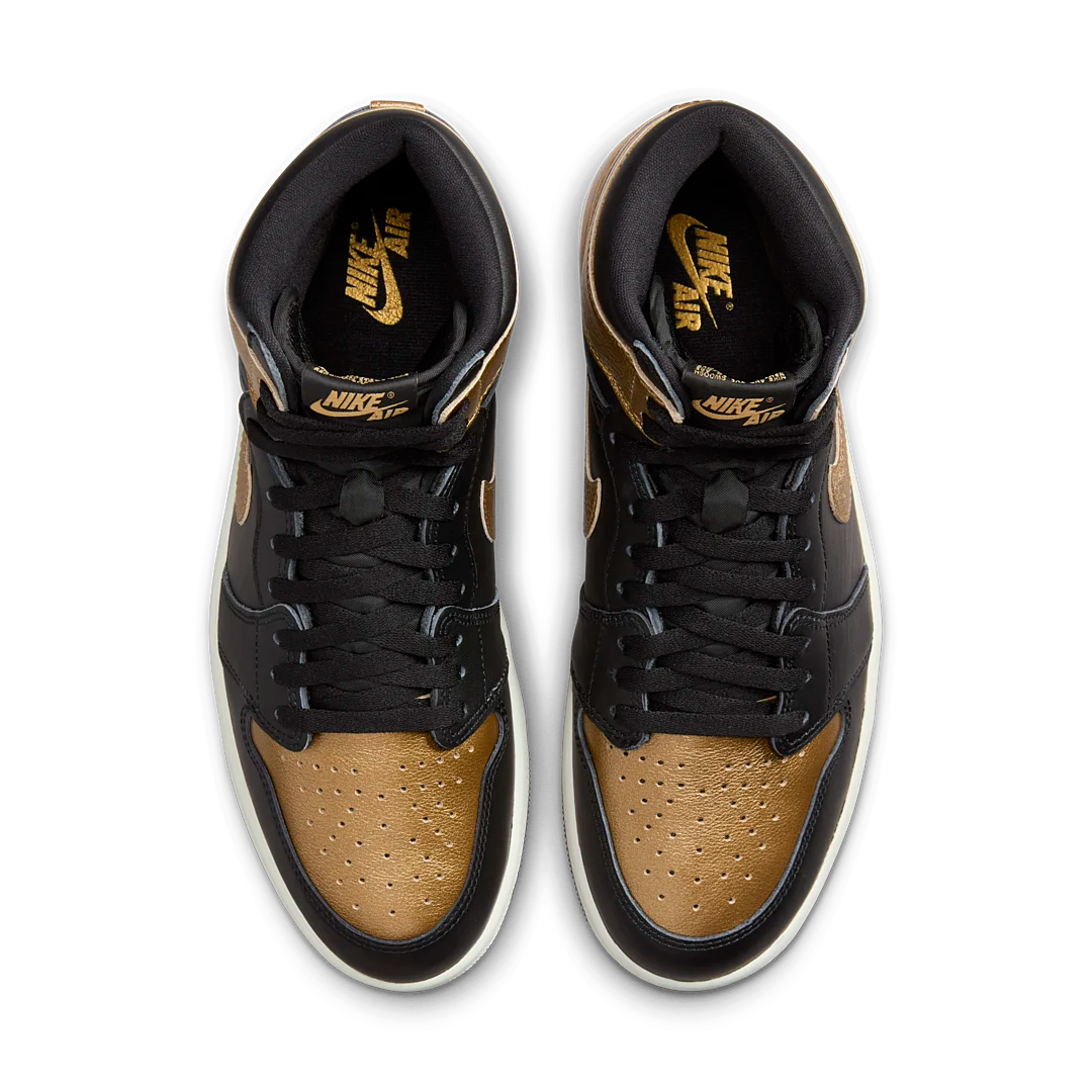 Air Jordan 1 Retro High OG Black Metallic Gold, Black/Metallic Gold/Sail (DZ5485-071)