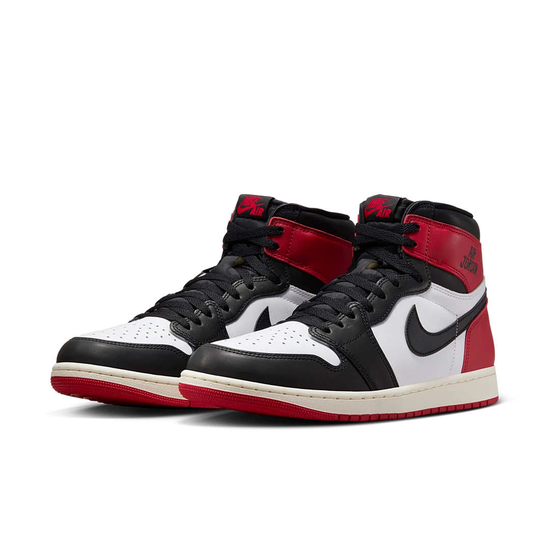 Air Jordan 1 Retro High OG Black Toe Reimagined, Black/Black/Varsity Red/White (DZ5485-106 / FD1437-106)