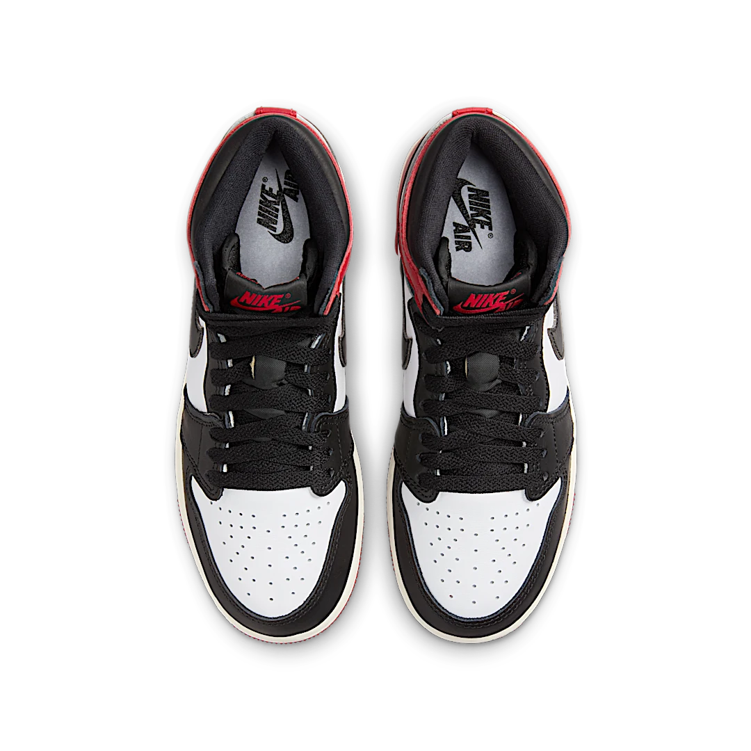 Air Jordan 1 Retro High OG Black Toe Reimagined, Black/Black/Varsity Red/White (FD1437-106)