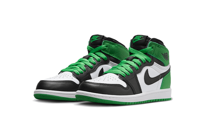 Air Jordan 1 Retro High OG Lucky Green (PS), Black/Lucky Green-White (FD1412-031)