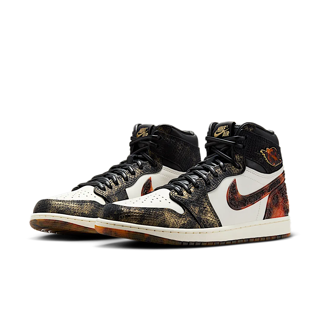 Air Jordan 1 Retro High OG Xuanwu Year of the Snake, Black/Cream/Black/Multi-Color (IB3165-091)