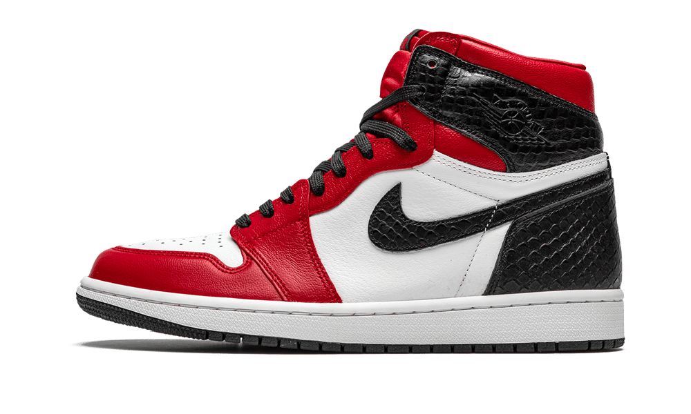 Air Jordan 1 Retro High Satin Snake Chicago, Gym Red/White-Black (CD0461-601)