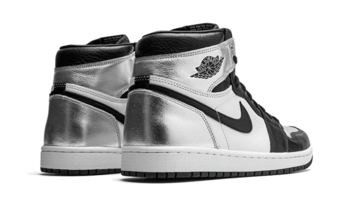 Air Jordan 1 Retro High Silver Toe, Black/Metallic Silver-White-Black (CD0461-001)