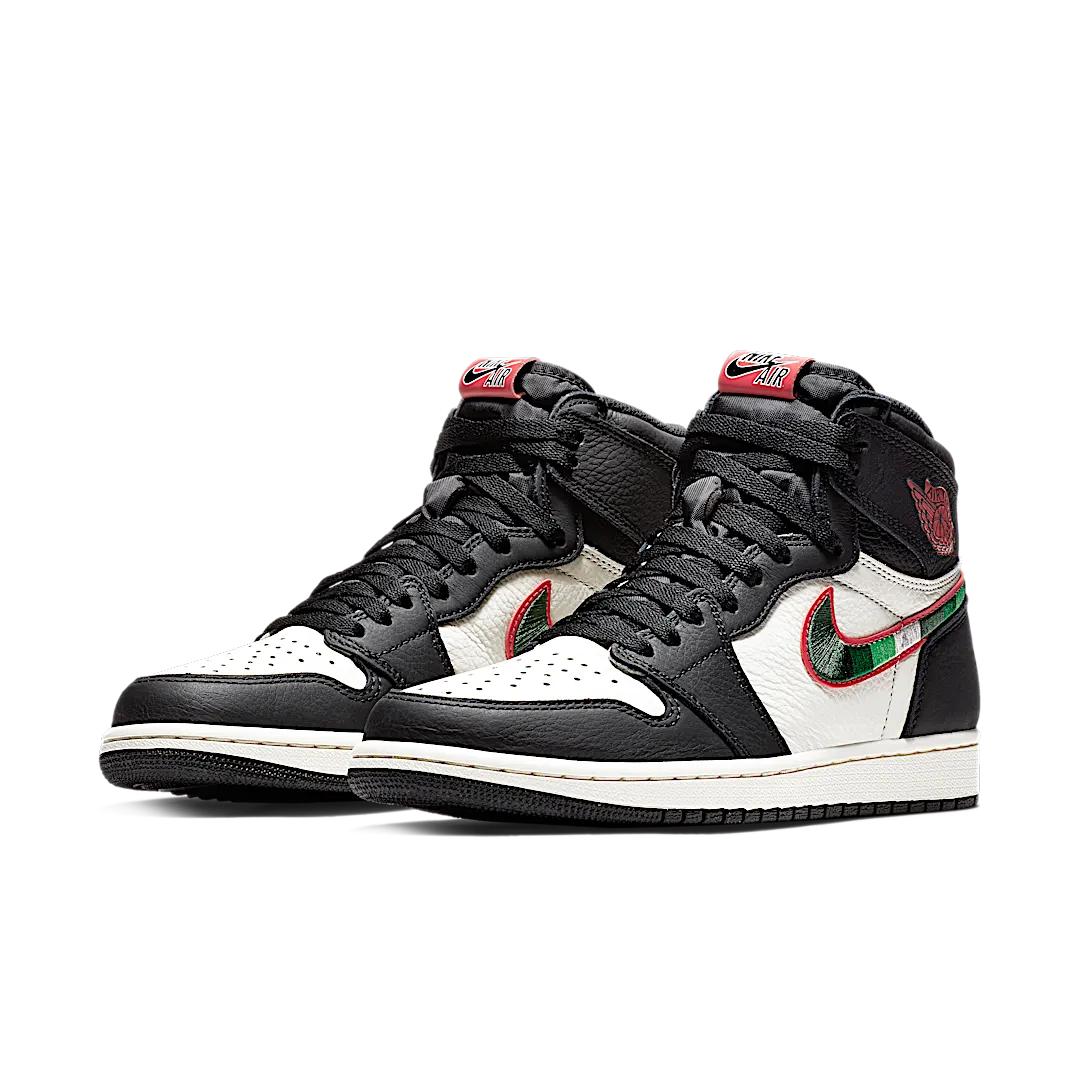 Air Jordan 1 Retro High Sports Illustrated (A Star Is Born), Black/Varsity Red-Sail-University Blue-Light Green Spark (555088-015 / 575441-015)