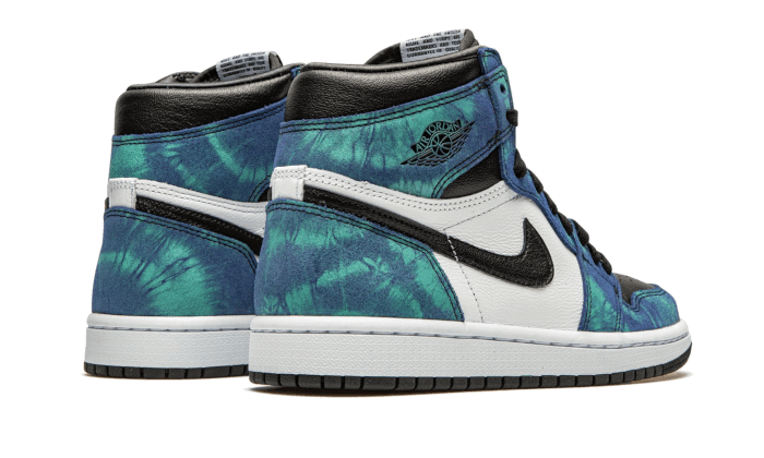 Air Jordan 1 Retro High Tie Dye, White/Black-Aurora Green (CD0461-100)