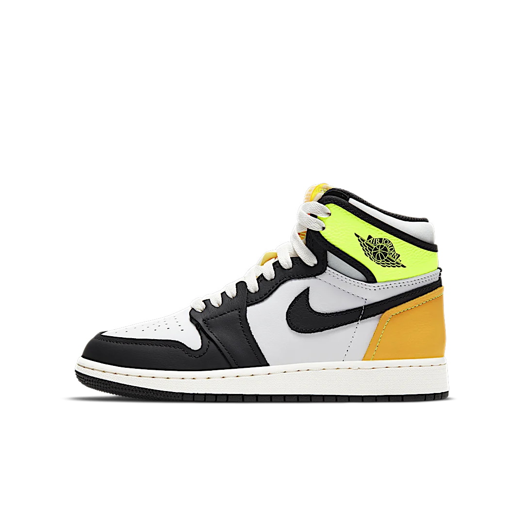 Air Jordan 1 Retro High White Black Volt University Gold, White/Black-Volt-University Gold (575441-118)