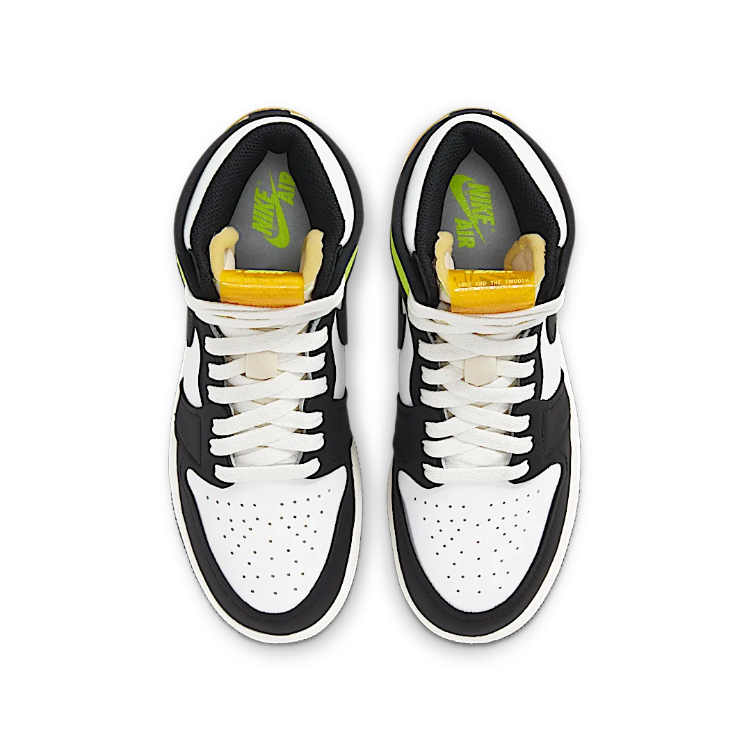 Air Jordan 1 Retro High White Black Volt University Gold, White/Black-Volt-University Gold (575441-118)