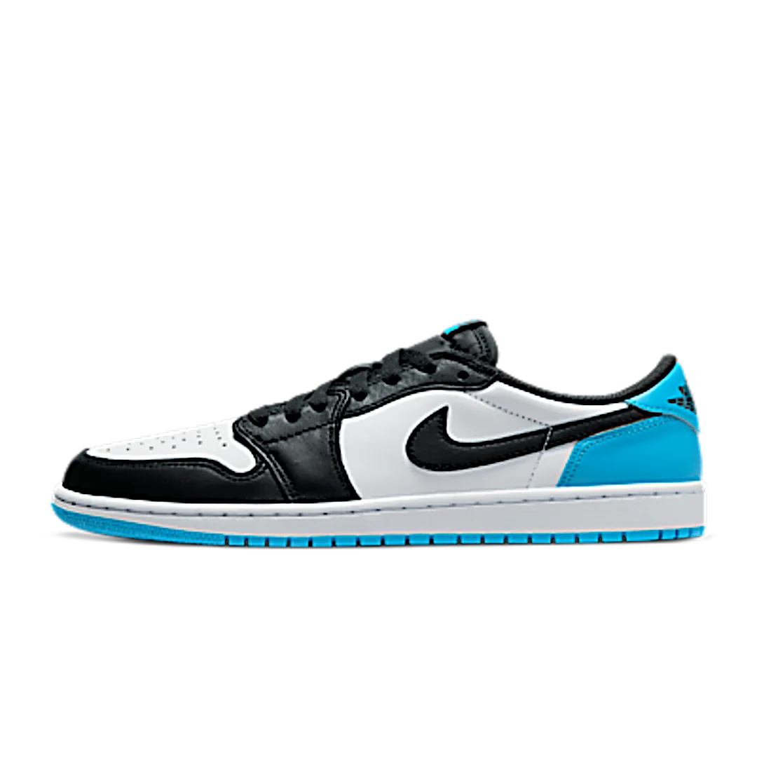 Air Jordan 1 Retro Low OG Black Dark Powder Blue, White/Black/Dark Powder Blue (CZ0775-104)