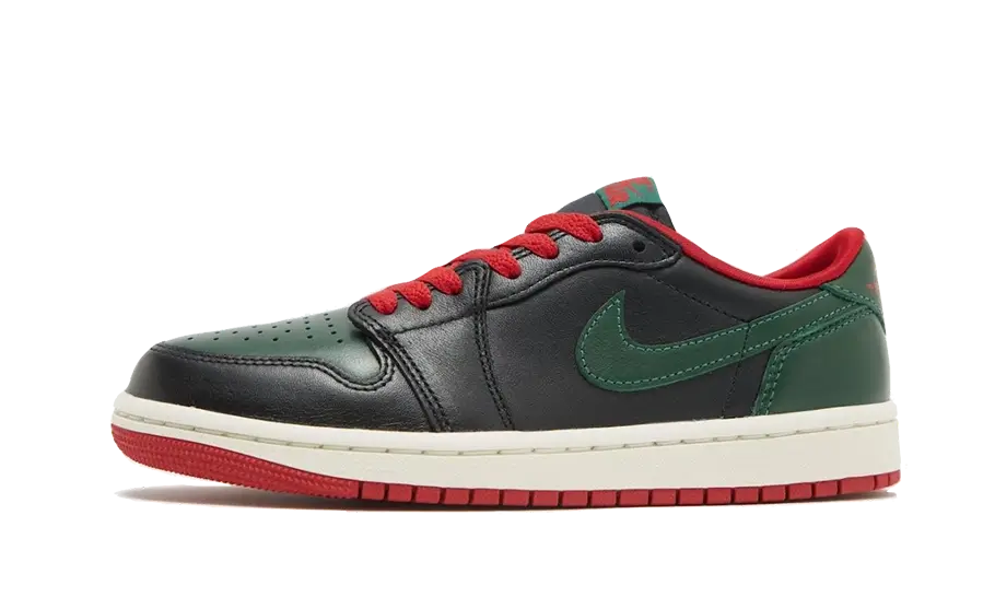 Air Jordan 1 Retro Low OG Gorge Green Varsity Red, Black/Gorge Green/Varsity Red/Sail (CZ0775-036)