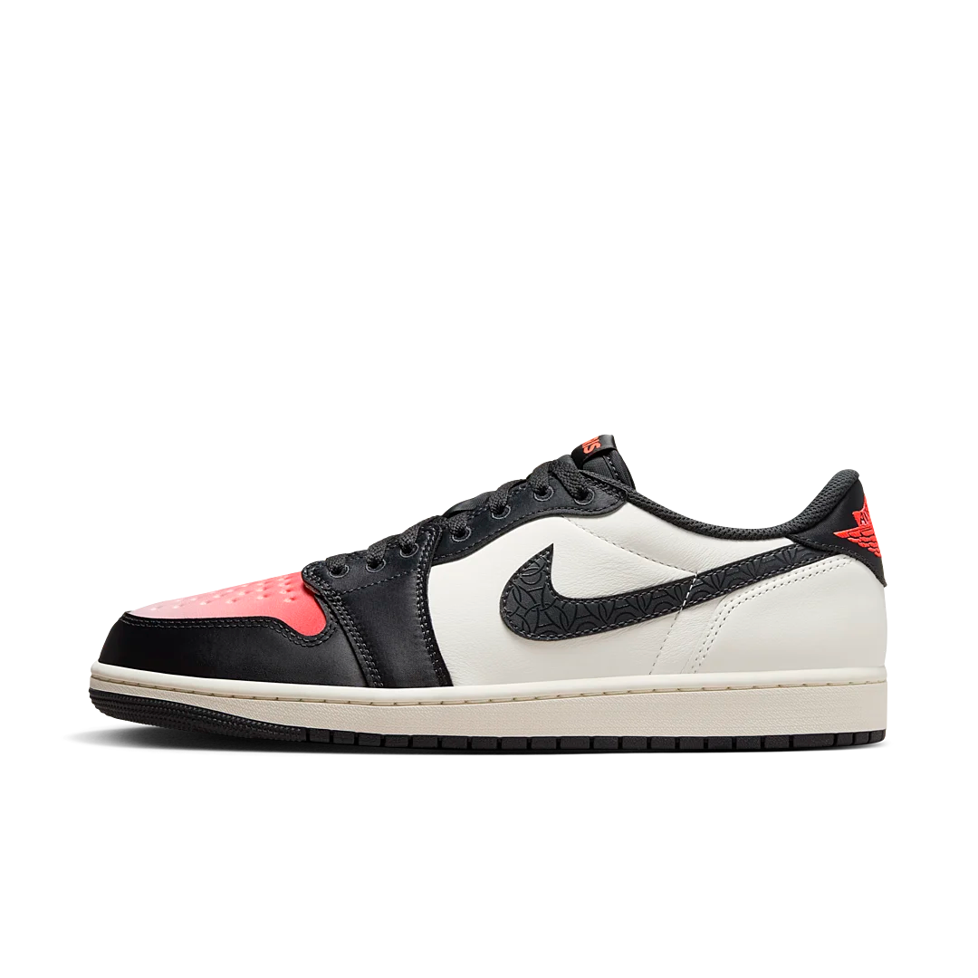 Air Jordan 1 Retro Low OG PSG Paris Saint-Germain, Sail/Off Noir-Infrared 23-Pink Oxford (HF8828-100)