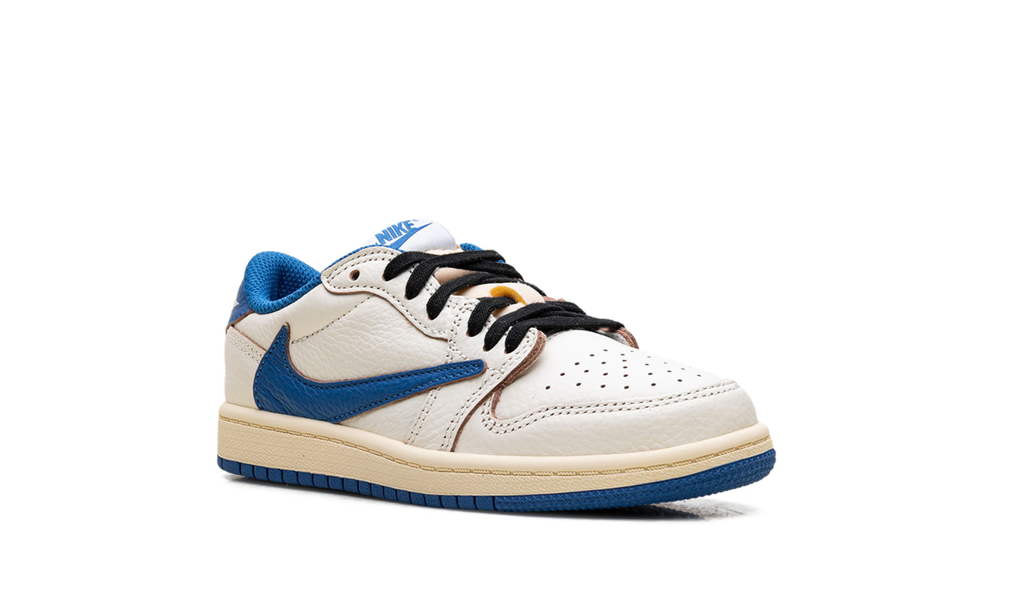 Air Jordan 1 Retro Low OG SP Fragment x Travis Scott Sail Military Blue (PS)