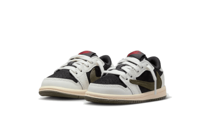 Air Jordan 1 Retro Low OG SP Travis Scott Olive (TD), Sail/University Red/Black/Medium Olive (DZ5908-106)