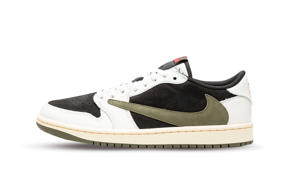 Air Jordan 1 Retro Low OG SP Travis Scott Olive, Sail/University Red/Black/Medium Olive (DZ4137-106)