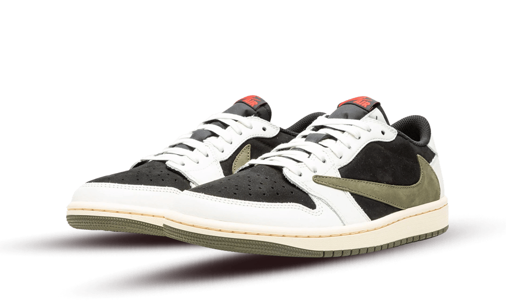 Air Jordan 1 Retro Low OG SP Travis Scott Olive, Sail/University Red/Black/Medium Olive (DZ4137-106)