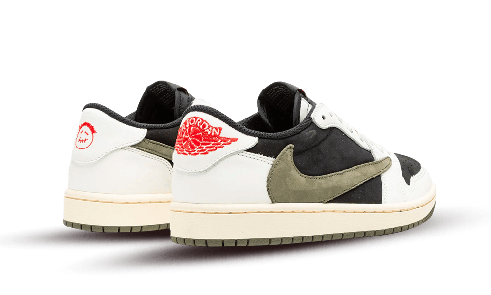 Air Jordan 1 Retro Low OG SP Travis Scott Olive, Sail/University Red/Black/Medium Olive (DZ4137-106)