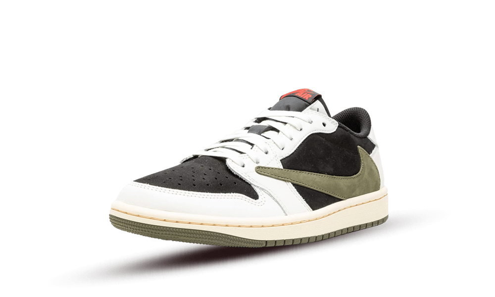 Air Jordan 1 Retro Low OG SP Travis Scott Olive, Sail/University Red/Black/Medium Olive (DZ4137-106)