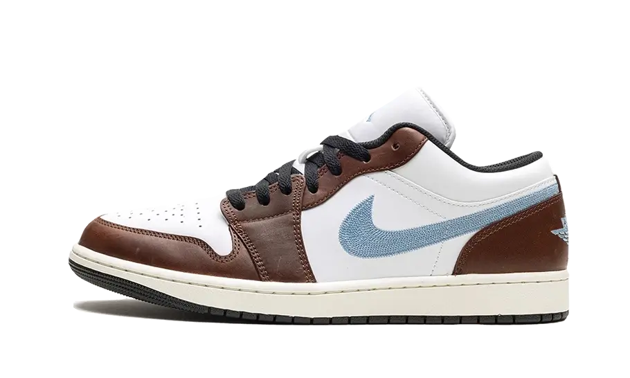 Air Jordan 1 Retro Low SE Brown Blue Grey, White/Blue Grey/Black/Sail (FQ7832-142)