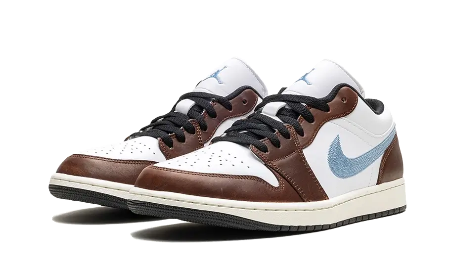 Air Jordan 1 Retro Low SE Brown Blue Grey, White/Blue Grey/Black/Sail (FQ7832-142)