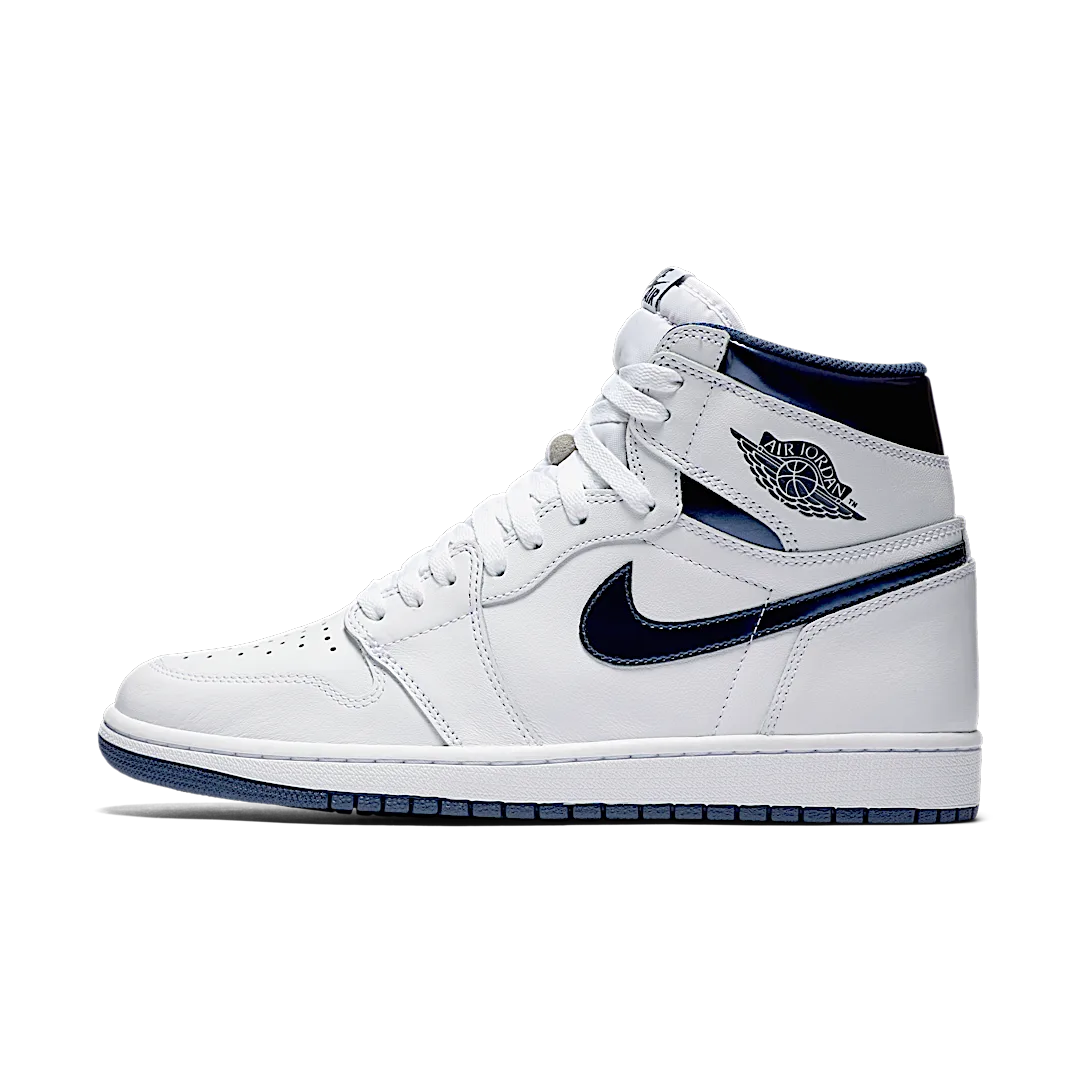 Air Jordan 1 Retro Metallic Navy (2016), White/Metallic Navy (555088-106)