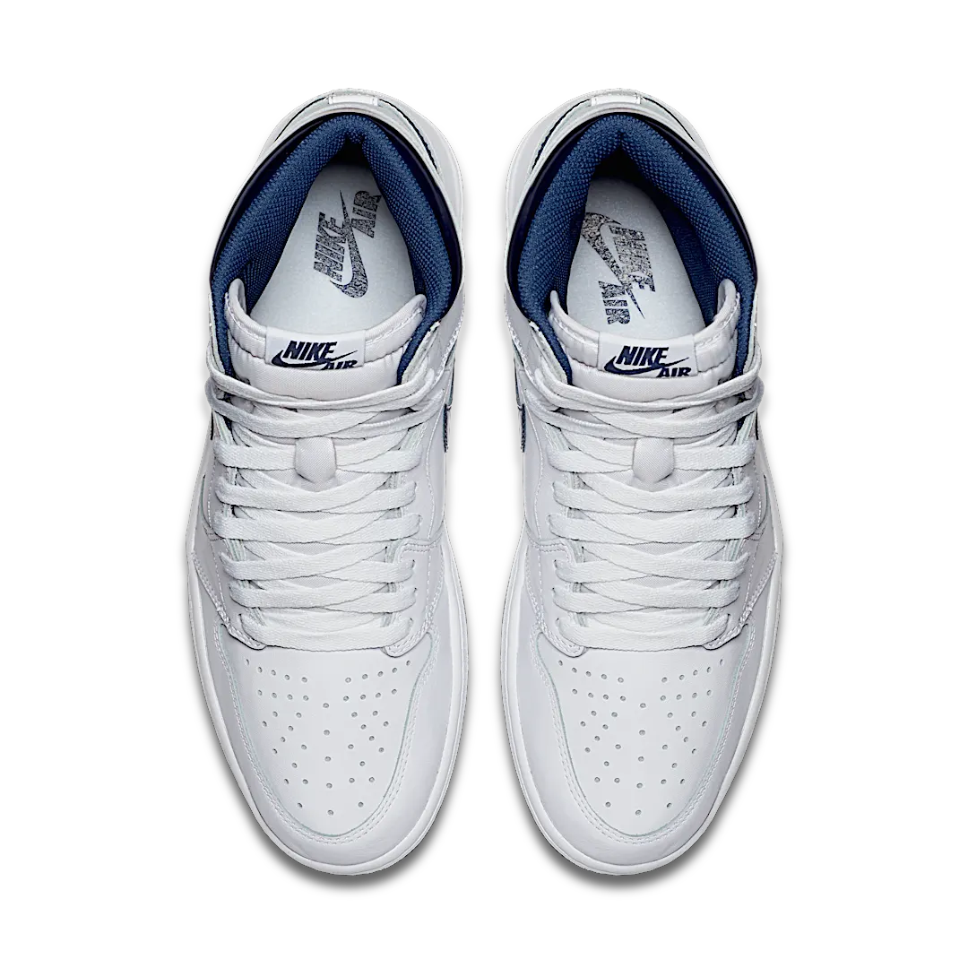 Air Jordan 1 Retro Metallic Navy (2016), White/Metallic Navy (555088-106)