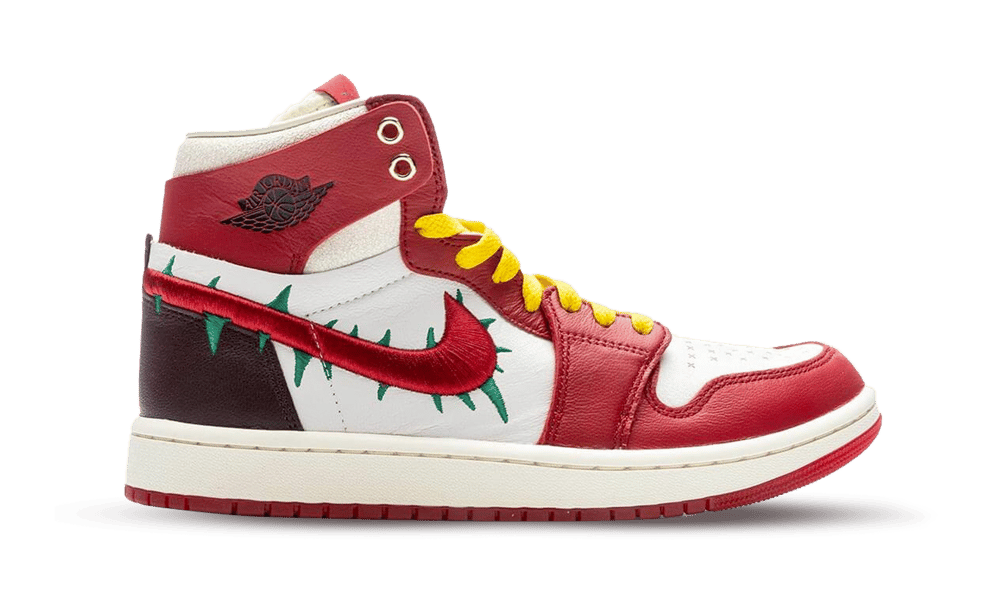 Air Jordan 1 High Zoom Air CMFT 2 Teyana Taylor A Rose From Harlem, Gym Red/Black-Summit White-Earth-Coconut Milk (FJ0604-601)