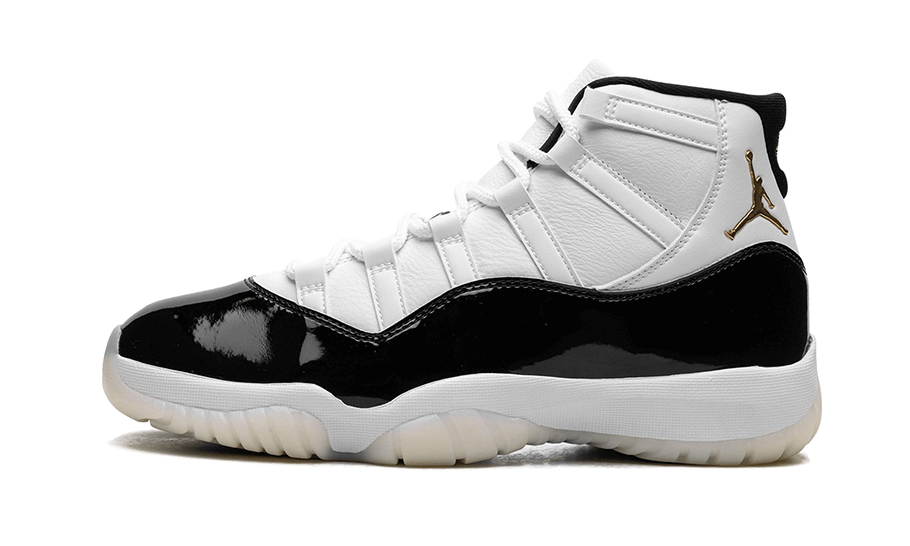 Air Jordan 11 Retro DMP Gratitude (2023), Black/White/Metallic Gold (CT8012-170 / 378038-170)