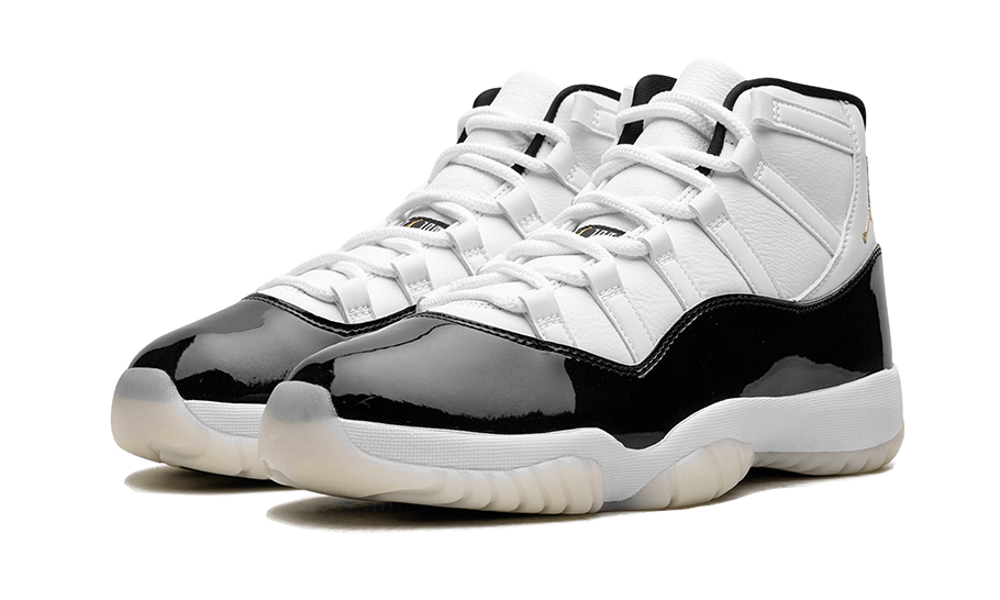 Air Jordan 11 Retro DMP Gratitude (2023), Black/White/Metallic Gold (CT8012-170 / 378038-170)