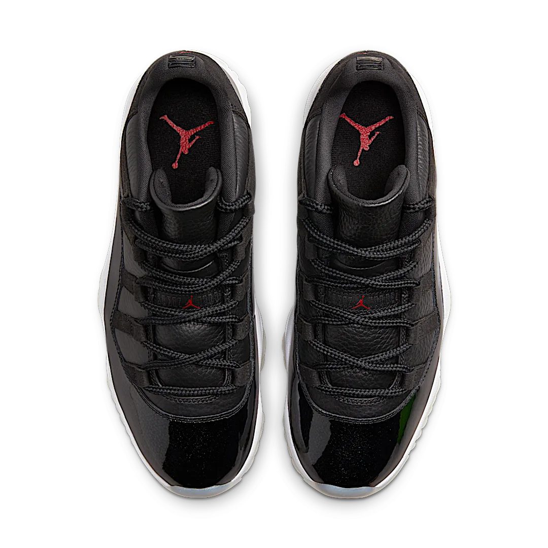 Air Jordan 11 Retro Low 72-10, Black/Gym Red/White/Sail (AV2187-001)