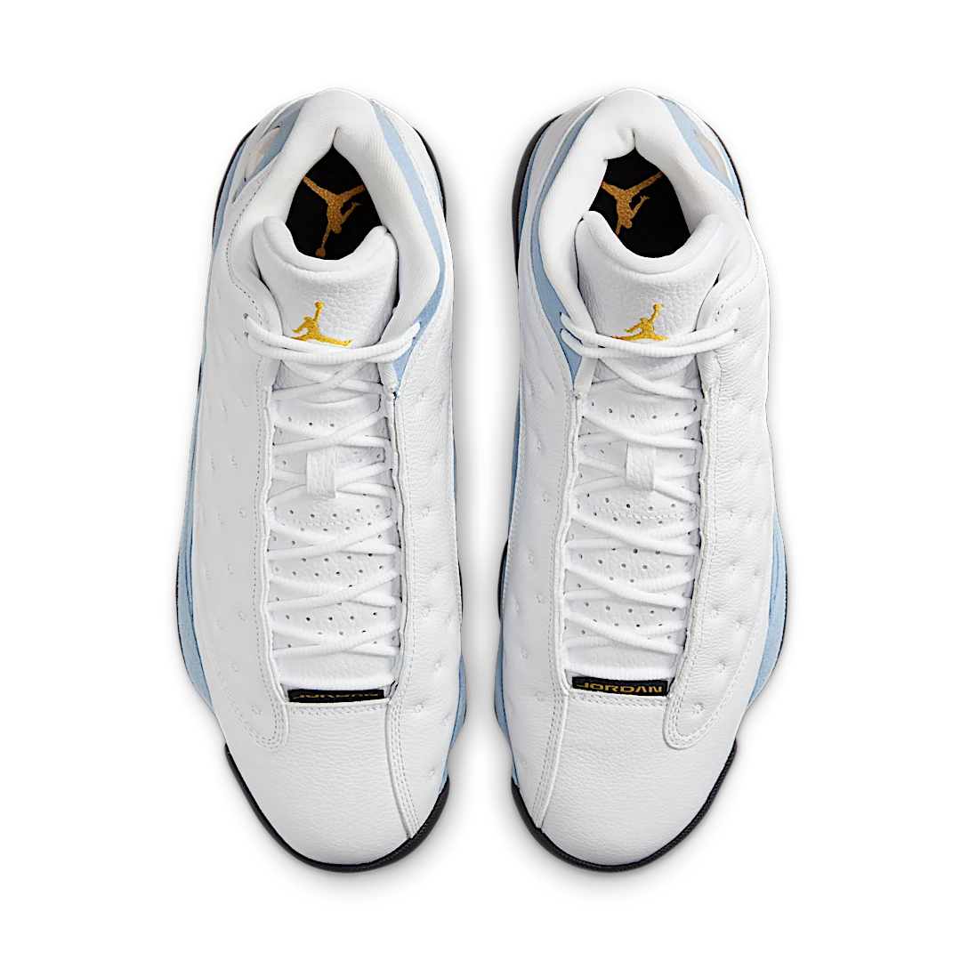 Air Jordan 13 Retro Blue Grey, White/Yellow Ochre/Blue Grey/Black (414571-170)