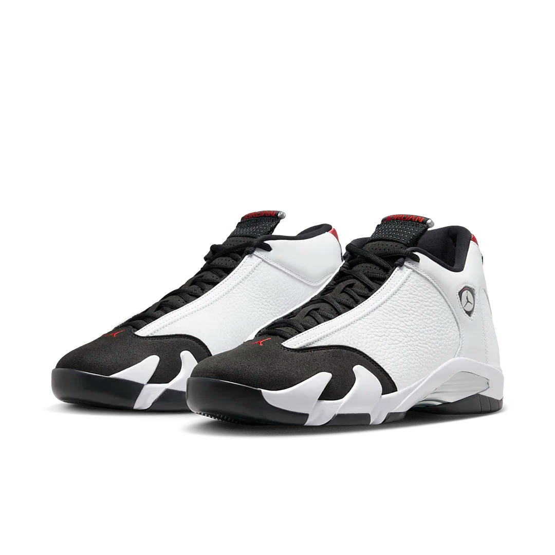 Air Jordan 14 Retro Black Toe (2024), White/Varsity Red/Black/Metallic Silver (487471-160)