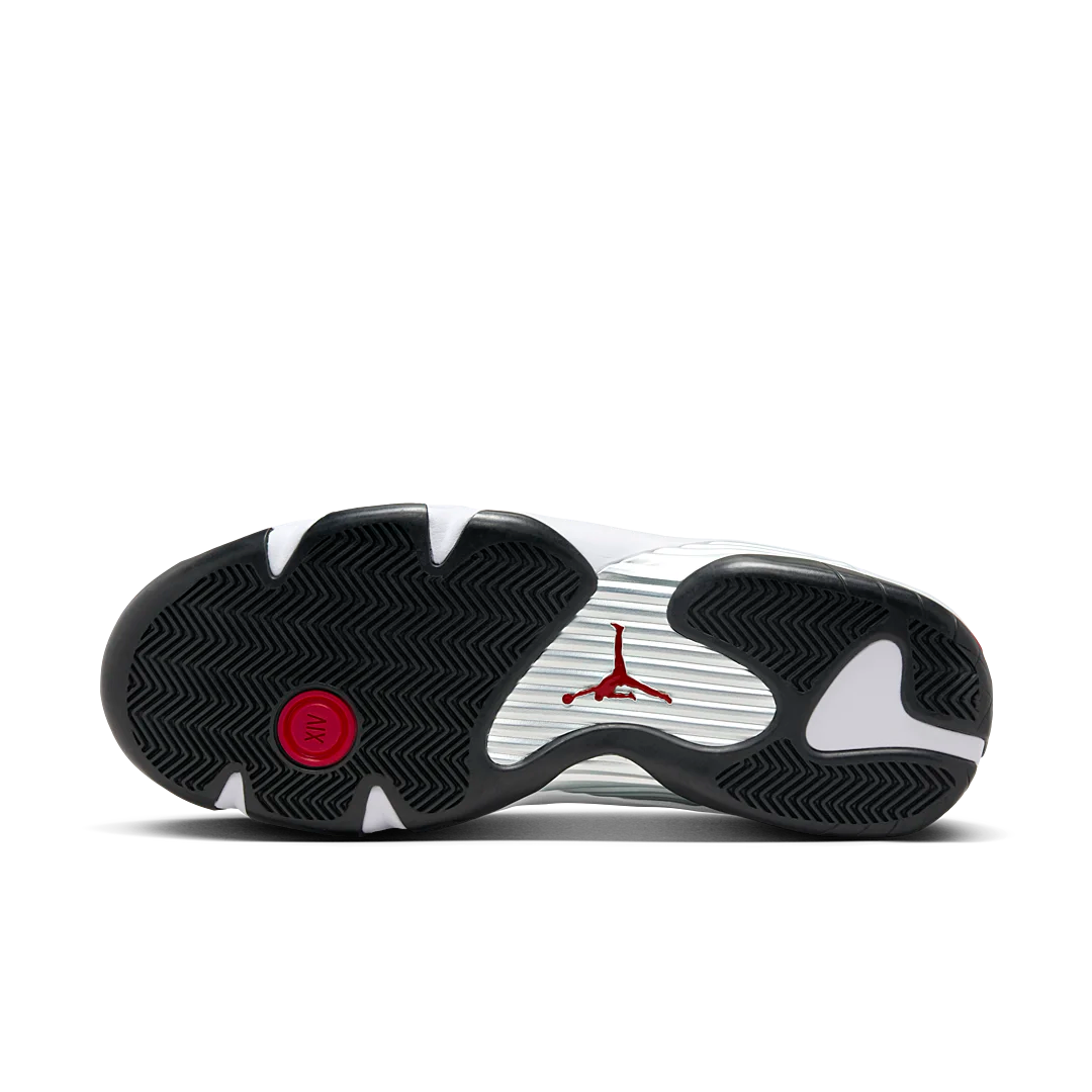 Air Jordan 14 Retro Black Toe (2024), White/Varsity Red/Black/Metallic Silver (487471-160)