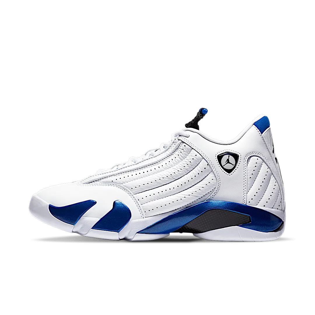 Air Jordan 14 Retro White Hyper Royal, White/Black-Hyper Royal (487471-104)