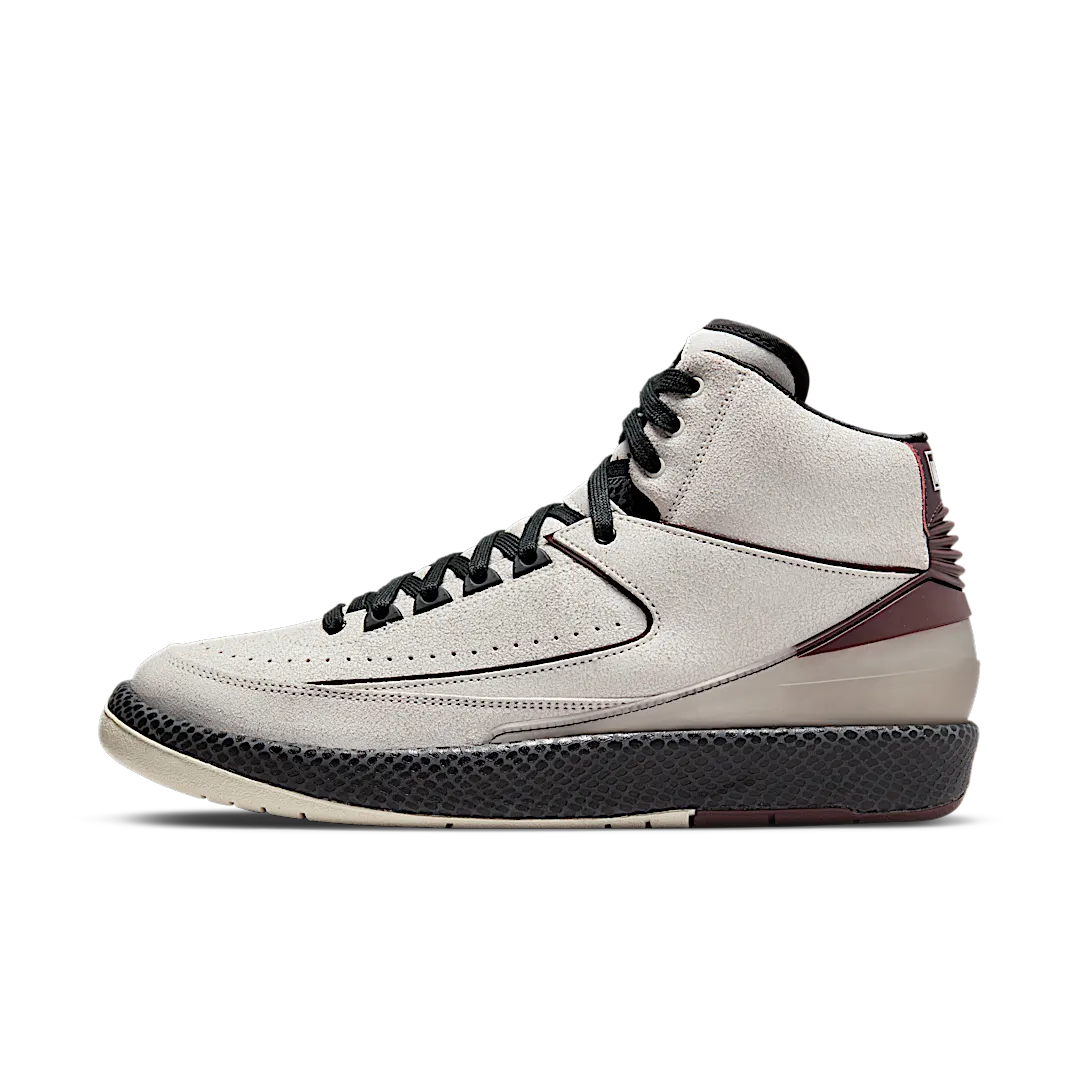 Air Jordan 2 Retro A Ma Maniére Airness, Sail/Black-Burgundy Crush (DO7216-100)