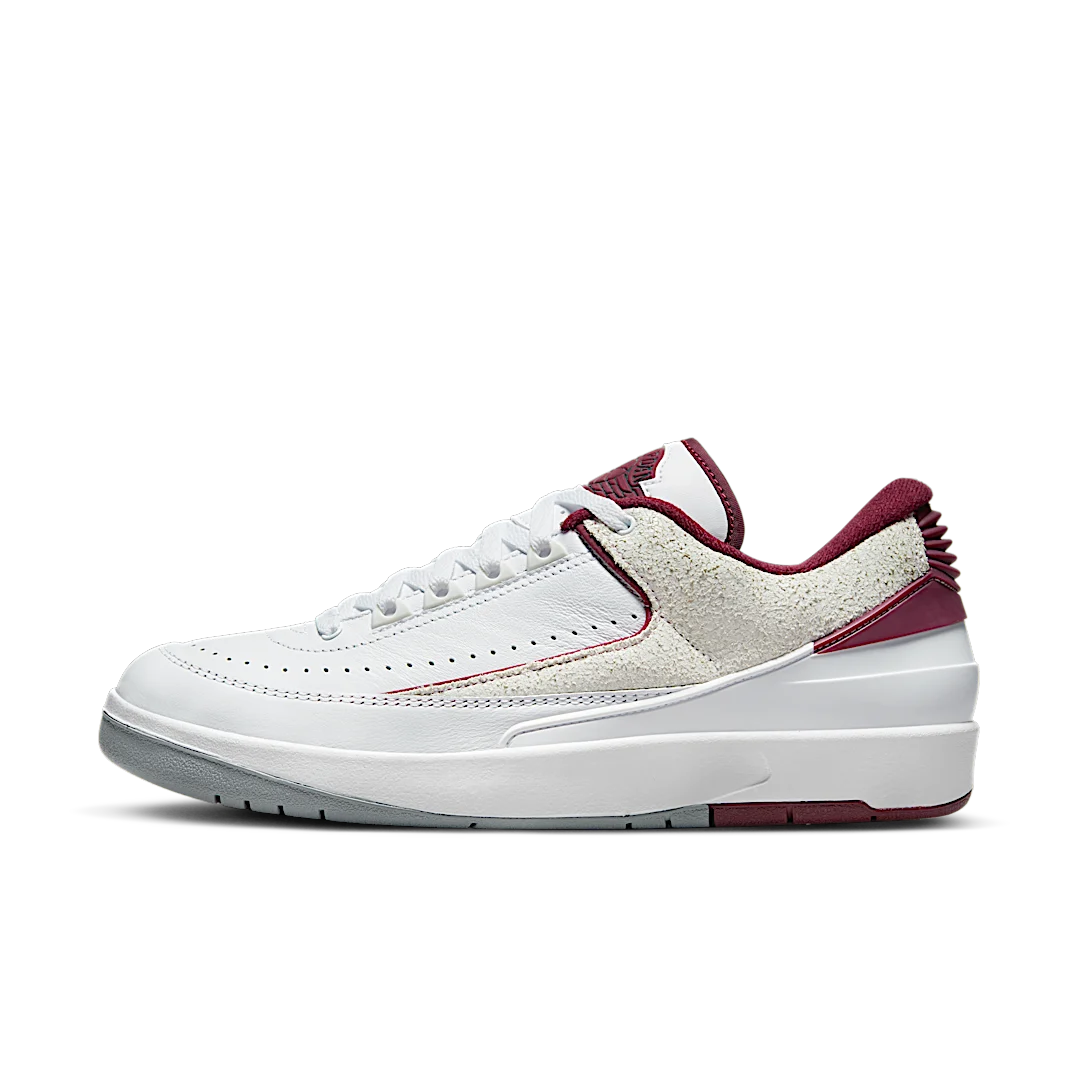 Air Jordan 2 Retro Low Cherrywood, White/Cherrywood Red-Light Steel Grey (DV9956-103)