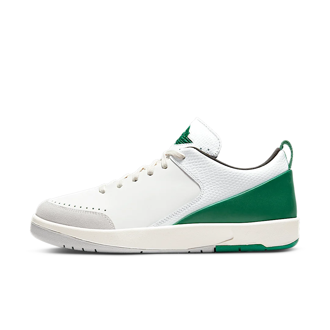 Air Jordan 2 Retro Low SE Nina Chanel Abney White Malachite, White/Malachite-Neutral Grey-Sail-Malachite (DQ0560-160)