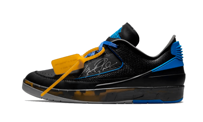 Air Jordan 2 Retro Low SP Off-White Black Blue, Black/Blue-Grey (DJ4375-004)