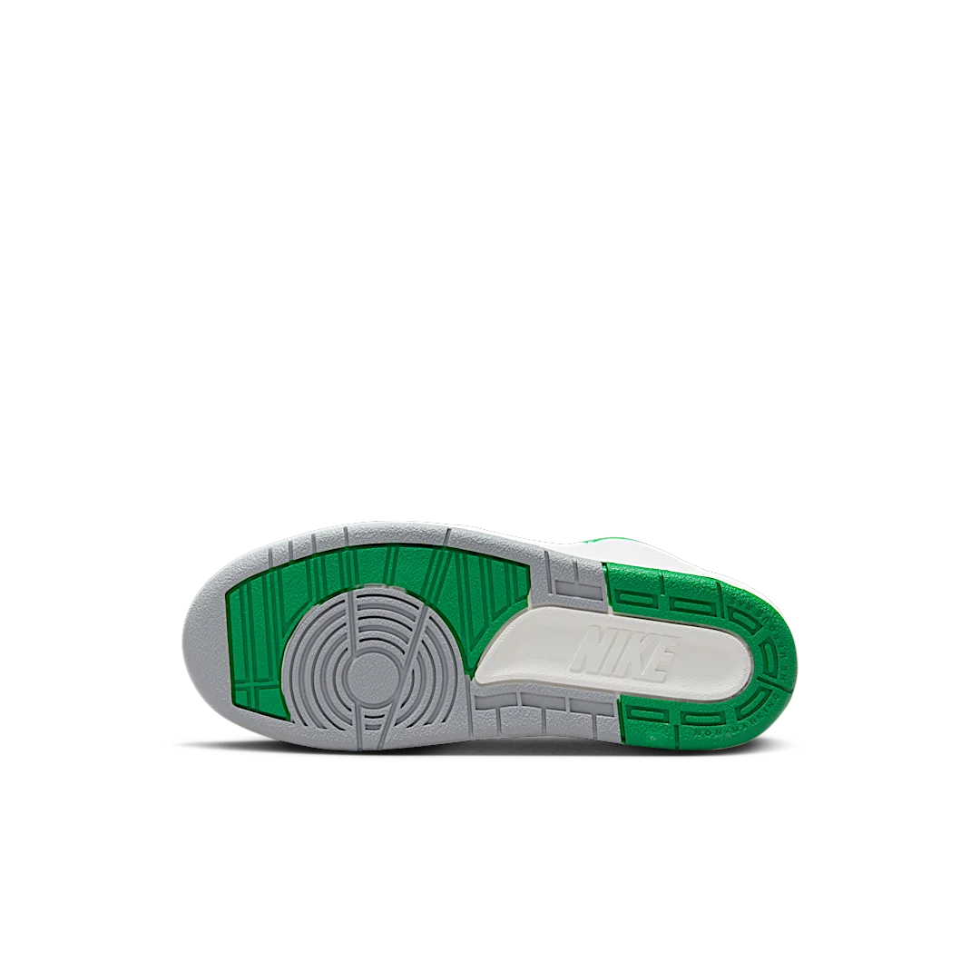 Air Jordan 2 Retro Lucky Green (PS), White/Lucky Green/Sail/Light Steel Grey (DQ8564-103)