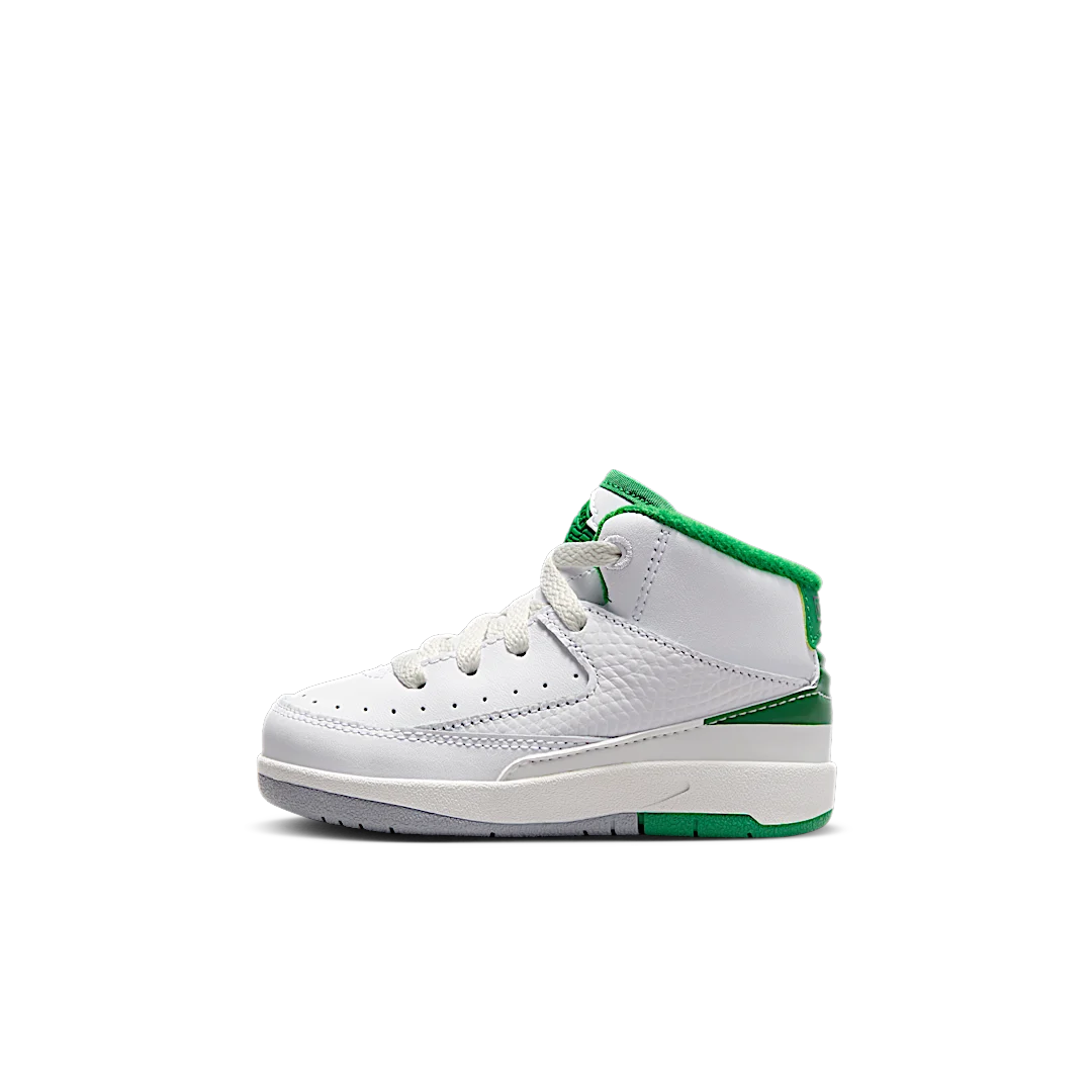 Air Jordan 2 Retro Lucky Green (TD), White/Lucky Green/Sail/Light Steel Grey (DQ8563-103)