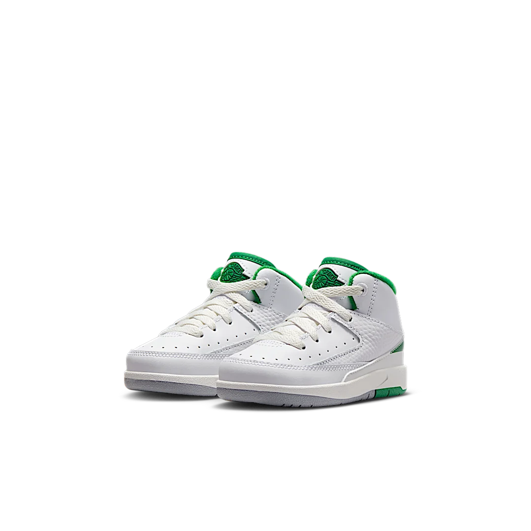 Air Jordan 2 Retro Lucky Green (TD), White/Lucky Green/Sail/Light Steel Grey (DQ8563-103)