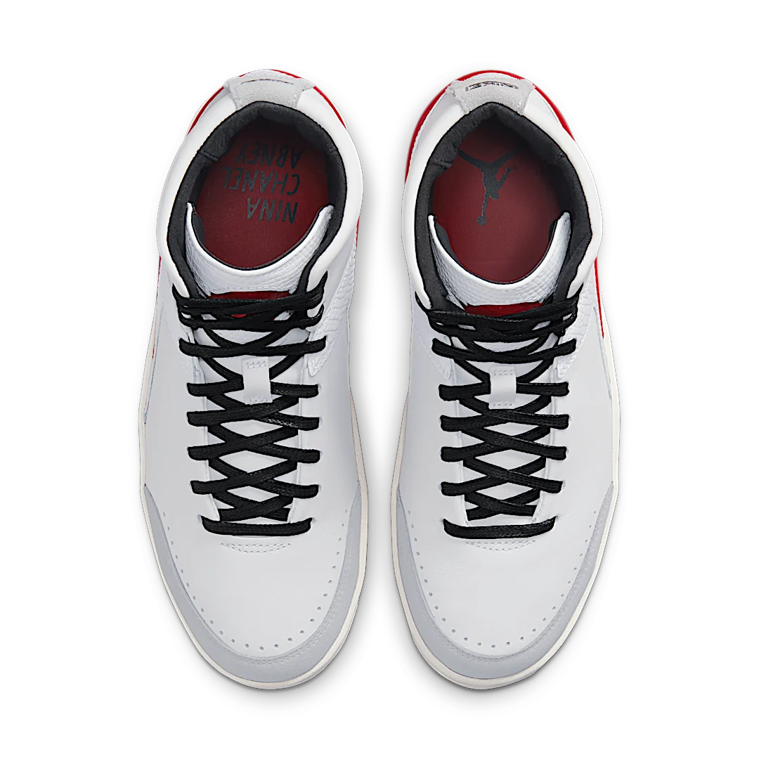 Air Jordan 2 Retro SE Nina Chanel Abney, White/Gym Red-Gym Red-Sail-Black (DQ0558-160)