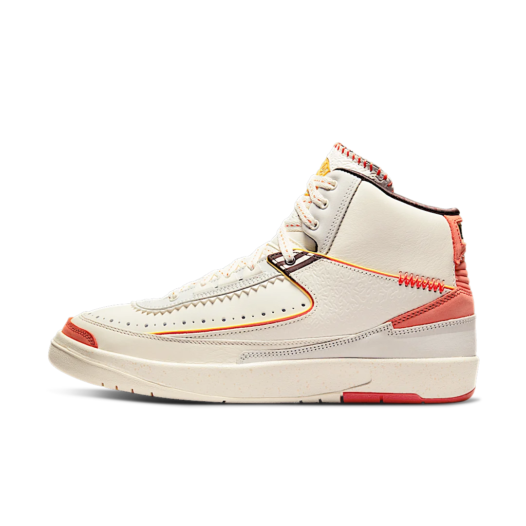 Air Jordan 2 Retro SP Maison Chateau Rouge, Sail/Citron Pulse-Orange-Cinnamon (DO5254-180)