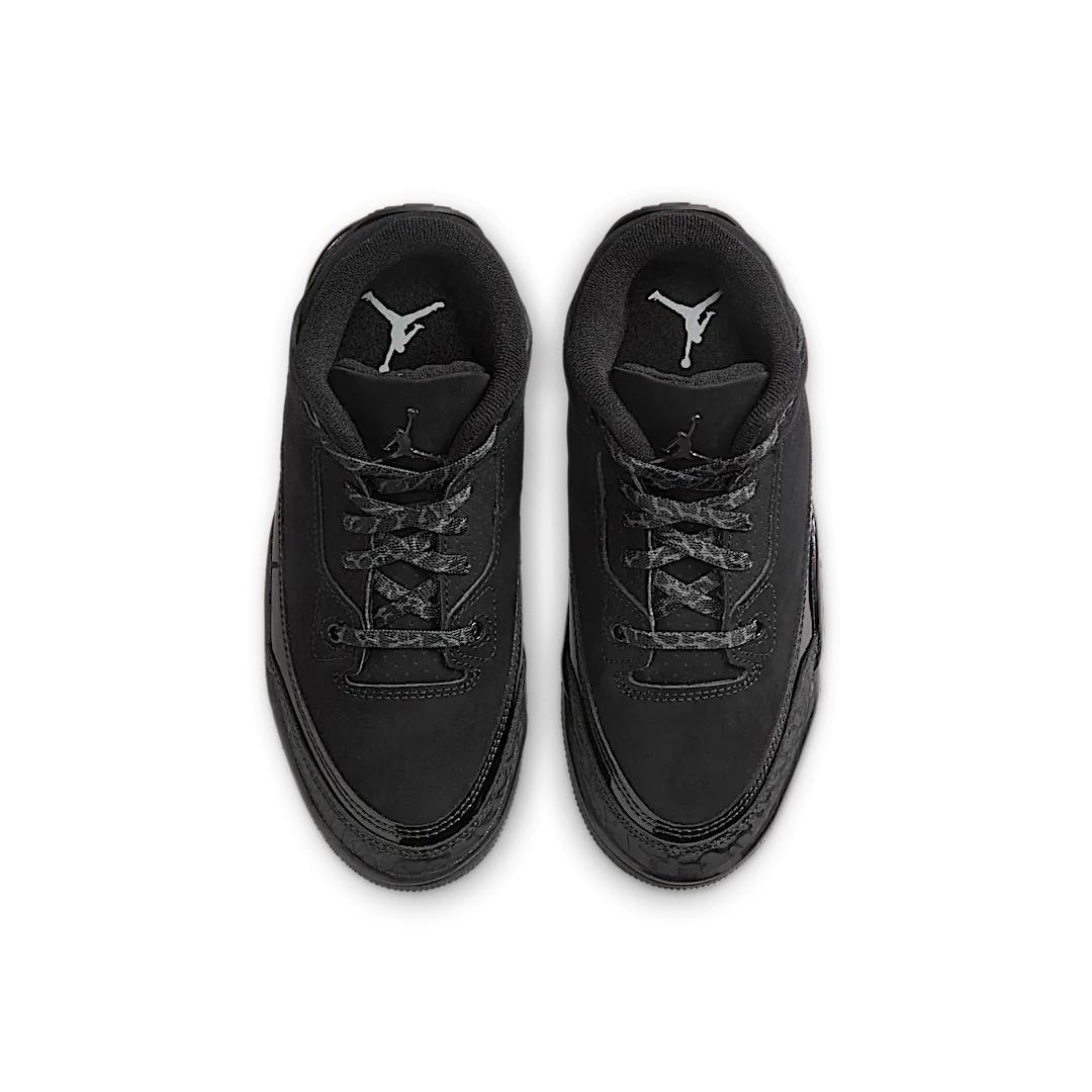 Air Jordan 3 Retro Black Cat (2025) (PS), Black/Dark Charcoal/Black (DM0966-001)