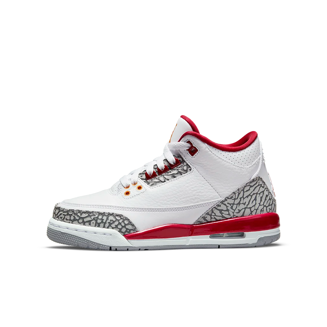 Air Jordan 3 Retro Cardinal, White/Light Curry/Cardinal Red/Cement Grey (398614-126)