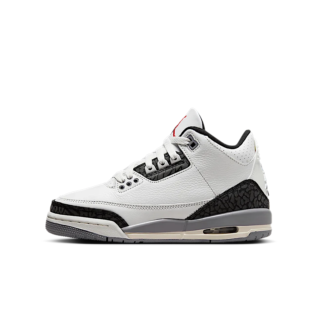 Air Jordan 3 Retro Cement Grey, Summit White/Fire Red/Cement Grey/Black (DM0967-106)